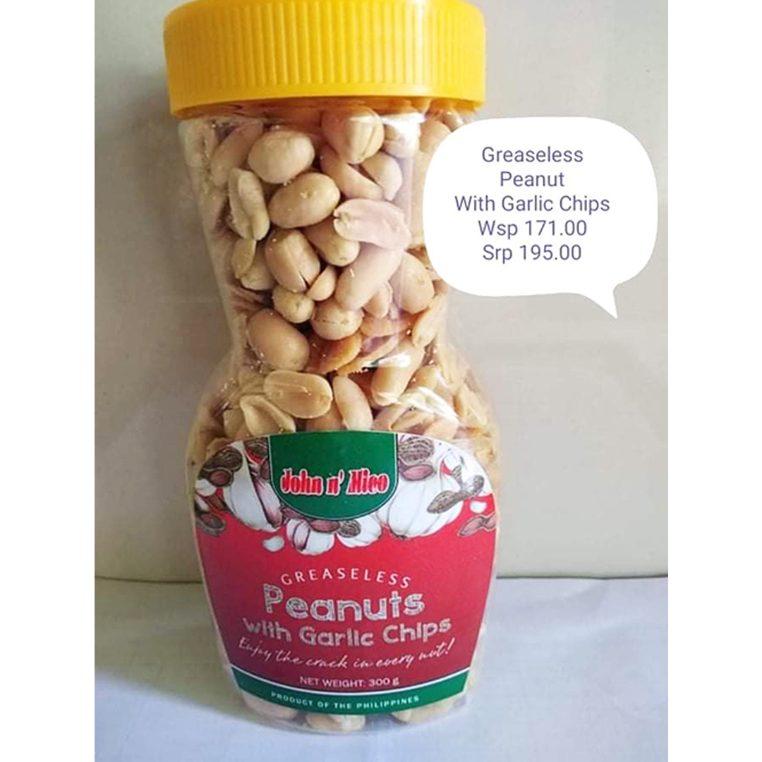 Greaseless Peanuts with Garlic Chips